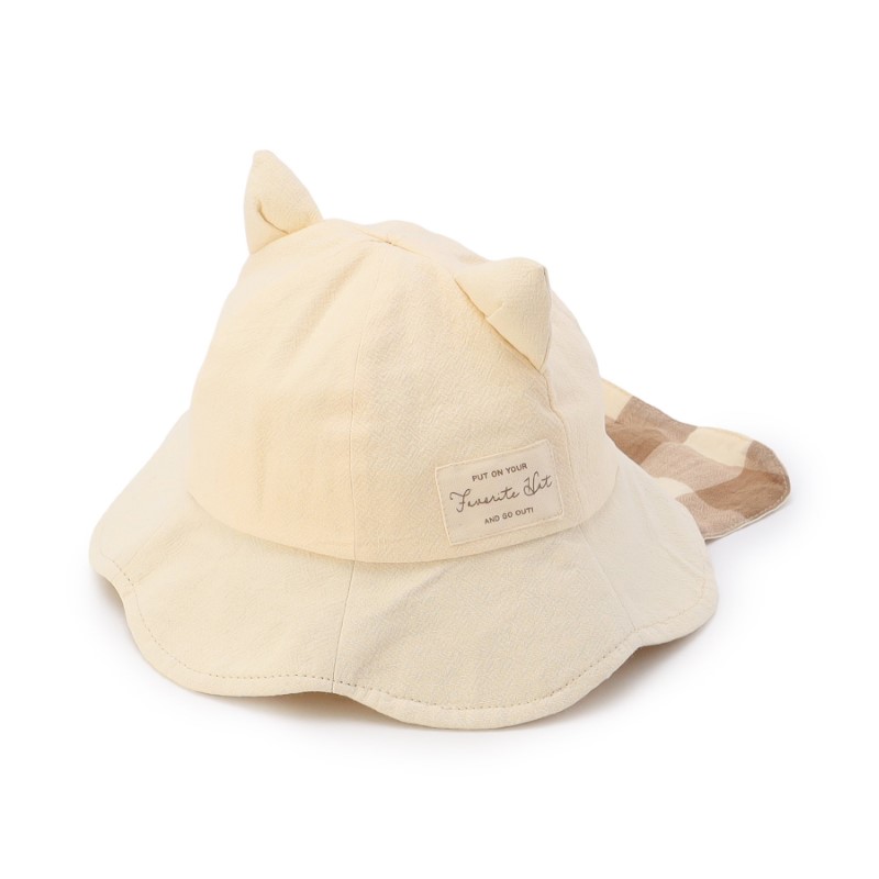 Ampersand 日よけ付きアニマルベビーハット/IV48cm